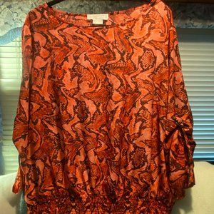 Michael Kors Coral Snake-print Top